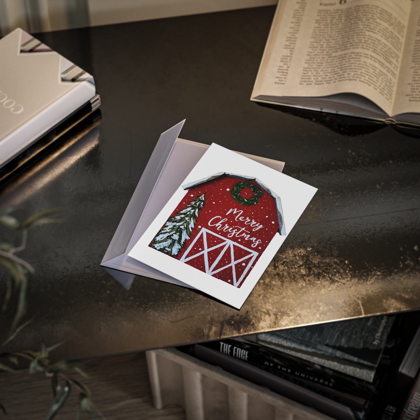 Merry Christmas Barn Holiday Cards (One-sided print)