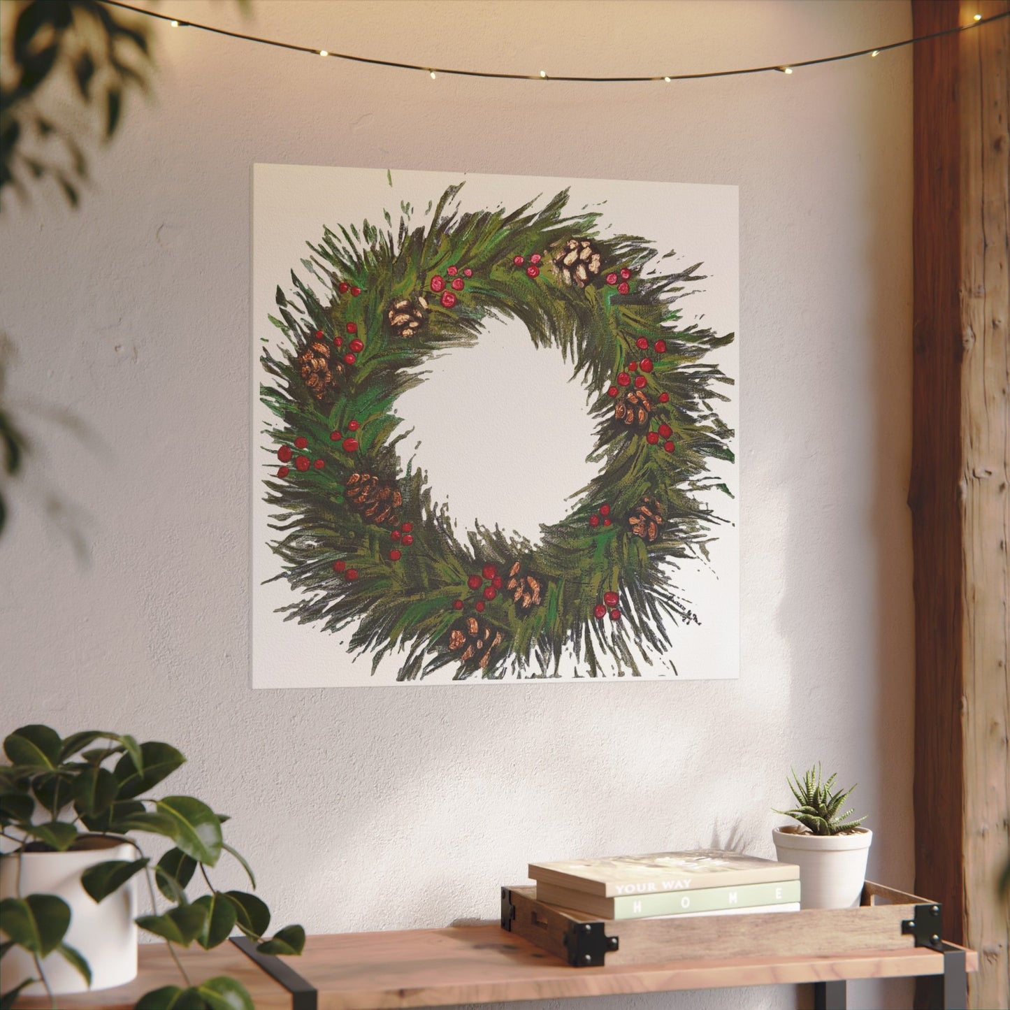 Christmas Wreath Giclée Print Canvas