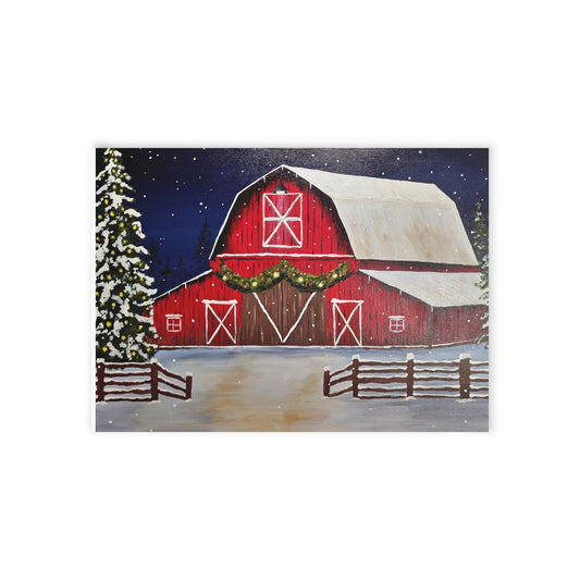 Christmas Barn Holiday Cards (One-sided print)