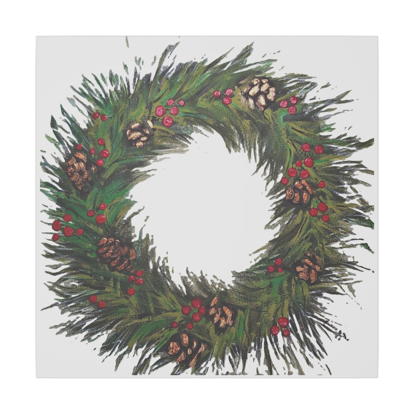 Christmas Wreath Giclée Print Canvas