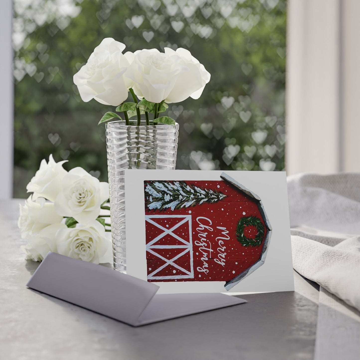 Merry Christmas Barn Holiday Cards (One-sided print)
