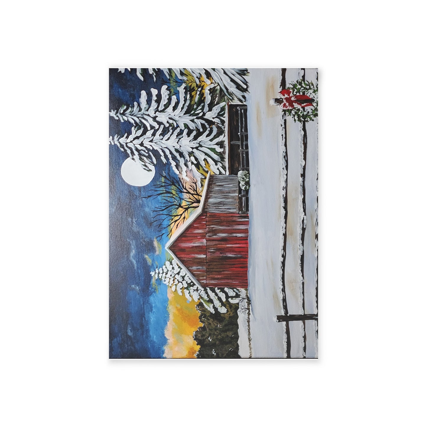 Snowy Barn Holiday Cards (One-sided print)