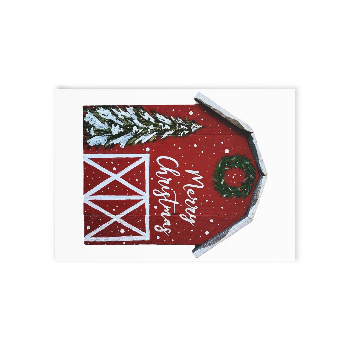 Merry Christmas Barn Holiday Cards (One-sided print)