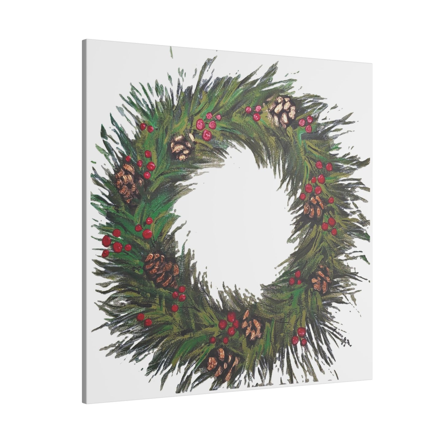 Christmas Wreath Giclée Print Canvas